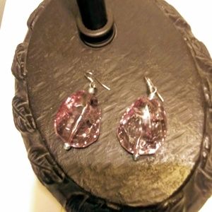 Chunky natural terminated tourmalinated earrings